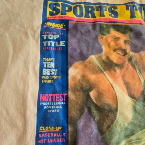 Vtg 90's Anchor Sports Time Magazine Funny T-Shirt Sz XL  Novelty Tee Humor - Picture 5 of 8